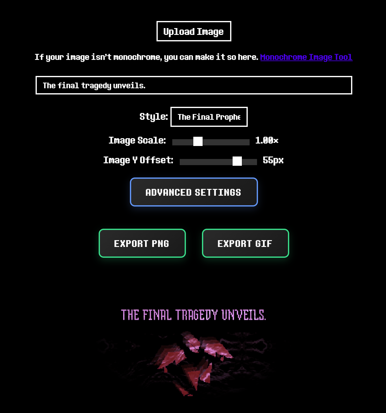 Deltarune Prophecy Panel Generator Preview